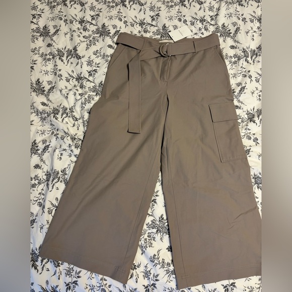 NEW Lafayette 148 Beige Wide-Leg Trousers